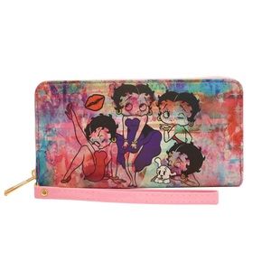 Betty Boop pink collage multi wallet